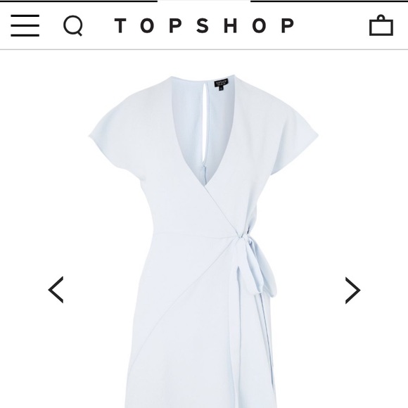 pale blue wrap dress